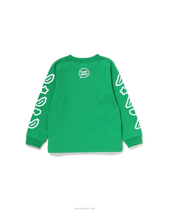 A Bathing Ape børn baby milo taleballon t-shirt 1 HH6J1478 mynte