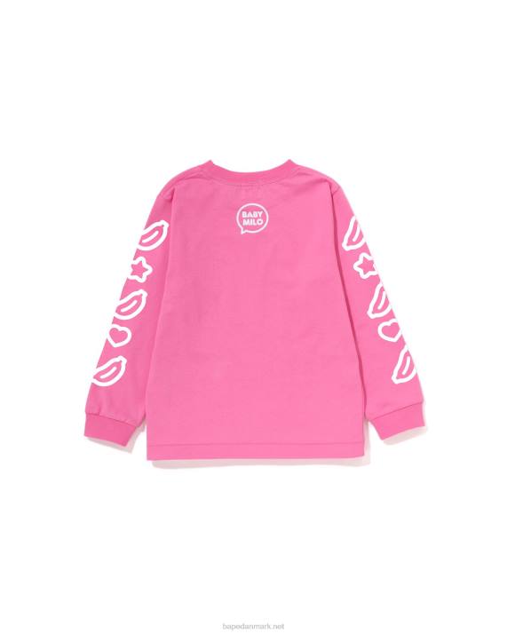 A Bathing Ape børn baby milo taleballon t-shirt 1 HH6J1479 lyserød
