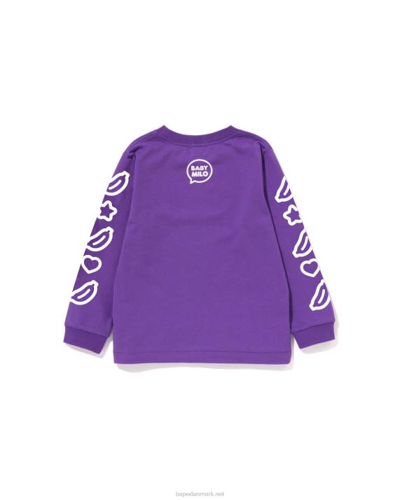 A Bathing Ape børn baby milo taleballon t-shirt 1 HH6J1480 lilla