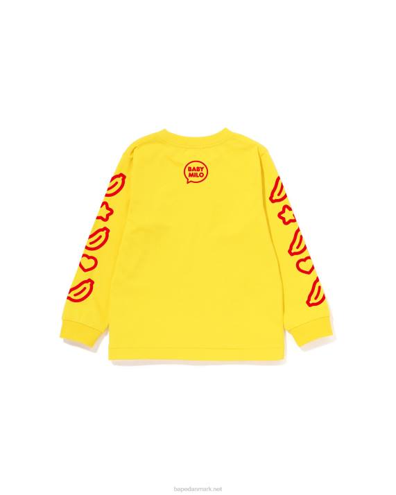 A Bathing Ape børn baby milo taleballon t-shirt 1 HH6J1482 gul