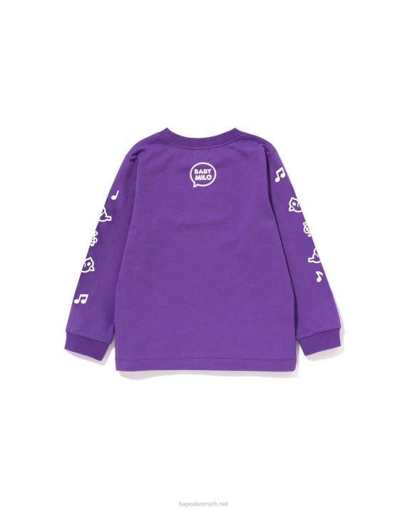 A Bathing Ape børn baby milo taleballon t-shirt 2 HH6J1486 lilla
