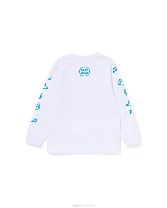 A Bathing Ape børn baby milo taleballon t-shirt 2 HH6J1487 hvid