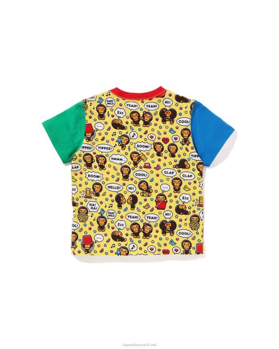 A Bathing Ape børn baby milo taleballon t-shirt HH6J1592 gul