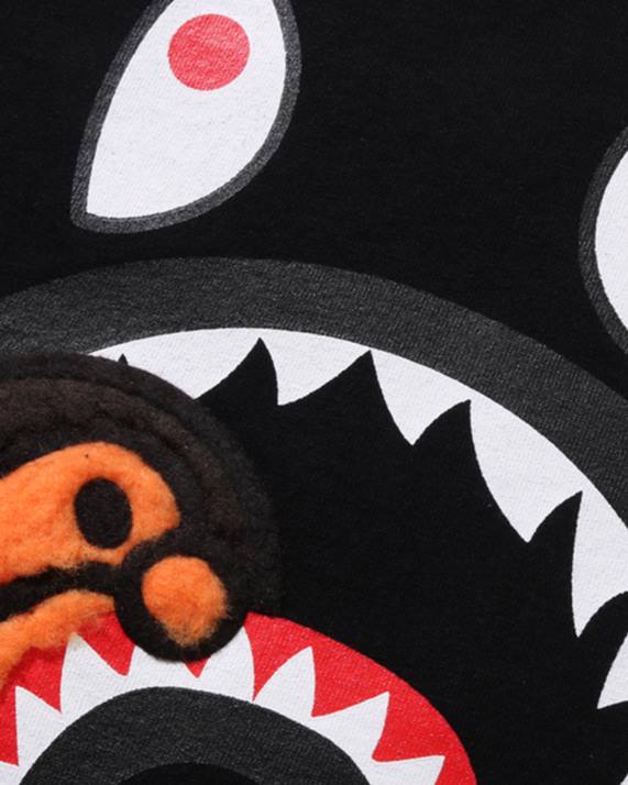A Bathing Ape børn boa fleece milo shark t-shirt HH6J1660 sort