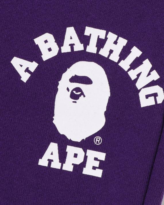 A Bathing Ape børn college sweat bukser HH6J1446 lilla
