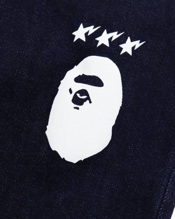 A Bathing Ape børn denimbukser med flere print HH6J1765 denim
