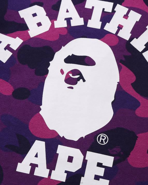 A Bathing Ape børn farve camo college crewneck HH6J1646 lilla