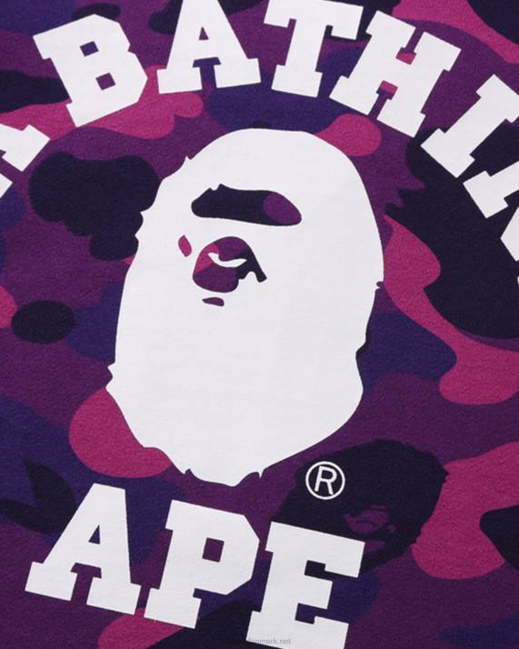 A Bathing Ape børn farve camo college crewneck jr HH6J1650 lilla