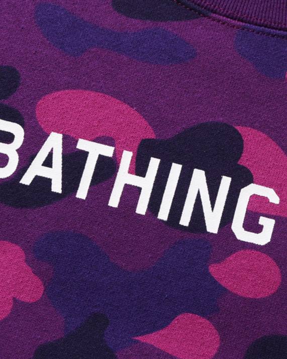 A Bathing Ape børn farve camo lomme løs pasform rund hals jr HH6J1634 lilla