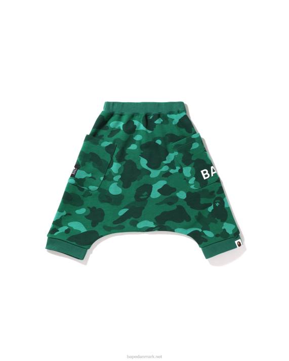 A Bathing Ape børn farve camo oversized sweat sarouel shorts HH6J1637 smaragd