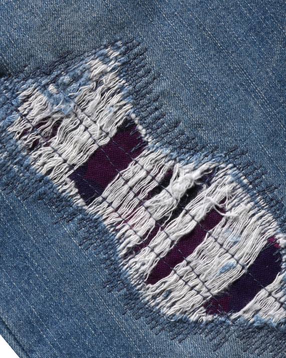 A Bathing Ape børn farve camo patched beskadigede denimbukser HH6J1630 denim