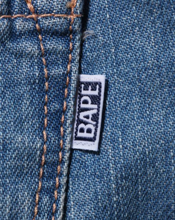 A Bathing Ape børn farve camo patched beskadigede denimbukser HH6J1630 denim