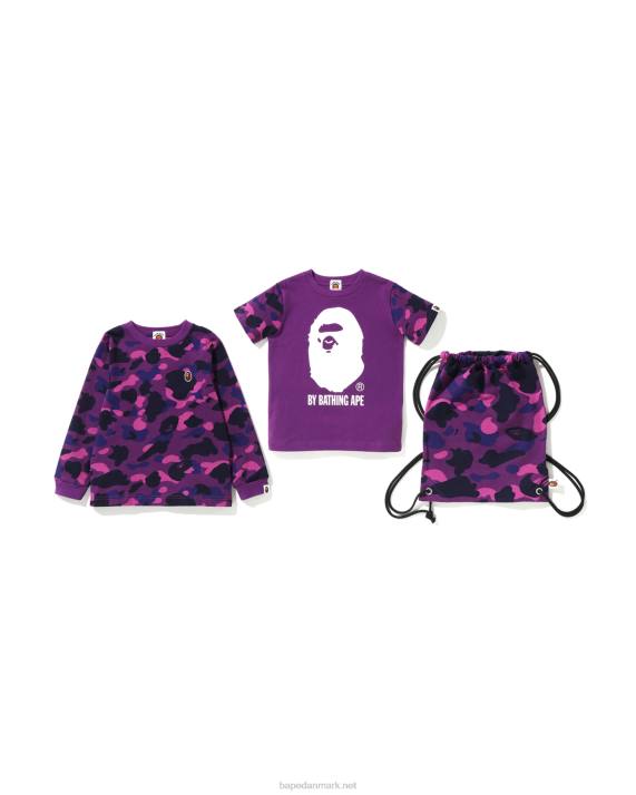 A Bathing Ape børn farve camo ved badning gavesæt HH6J1636 lilla