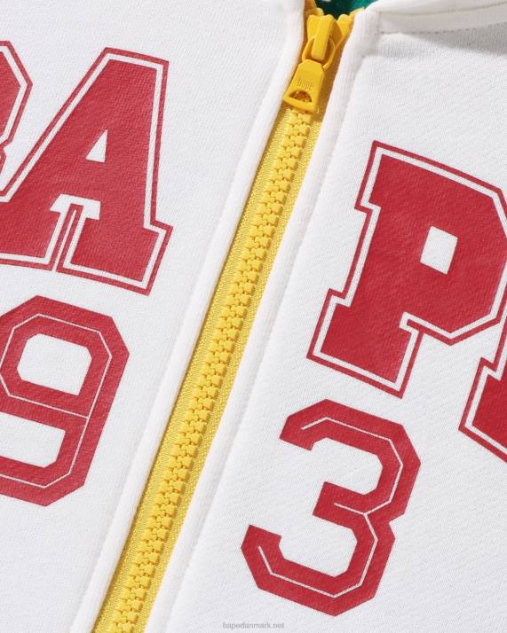 A Bathing Ape børn farveblok hættetrøje med lynlås HH6J1580 mynte