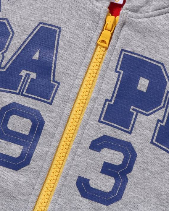 A Bathing Ape børn farveblok hættetrøje med lynlås HH6J1581 knaldrød