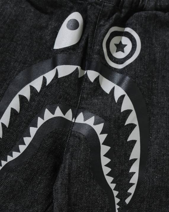 A Bathing Ape børn haj denim joggerbukser HH6J1793 sort