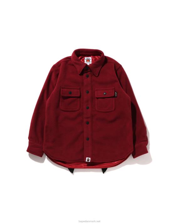 A Bathing Ape børn haj patch jakke HH6J1641 knaldrød