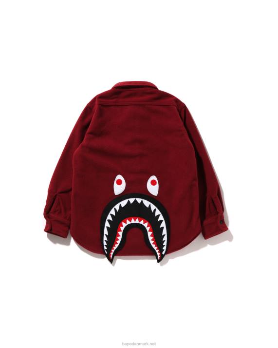 A Bathing Ape børn haj patch jakke HH6J1641 knaldrød