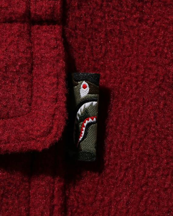 A Bathing Ape børn haj patch jakke HH6J1641 knaldrød