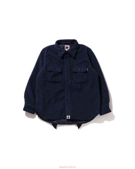 A Bathing Ape børn haj patch jakke HH6J1642 blå