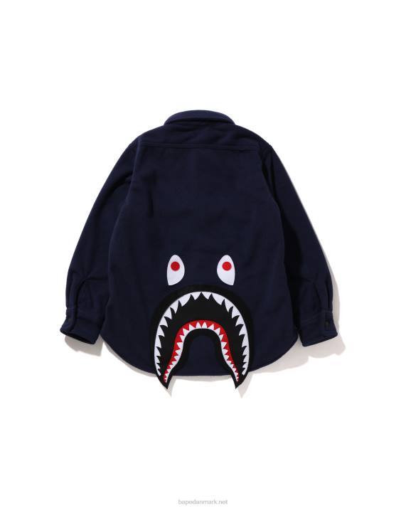 A Bathing Ape børn haj patch jakke HH6J1642 blå