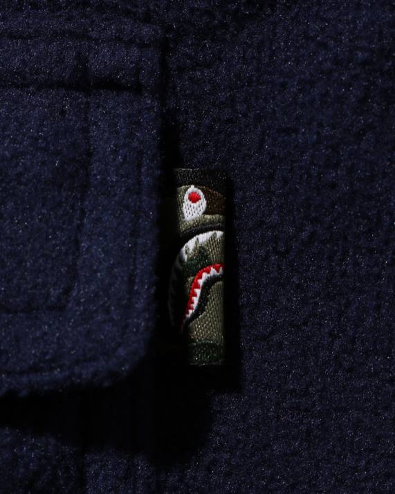 A Bathing Ape børn haj patch jakke HH6J1642 blå