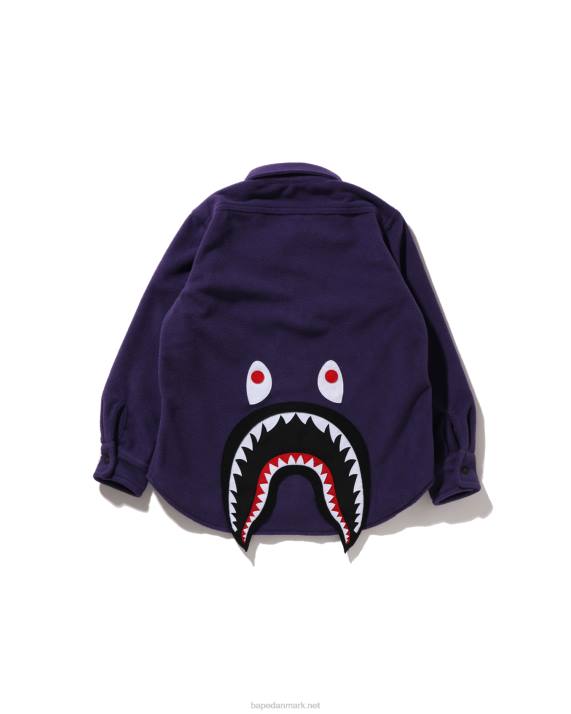 A Bathing Ape børn haj patch jakke HH6J1643 lilla