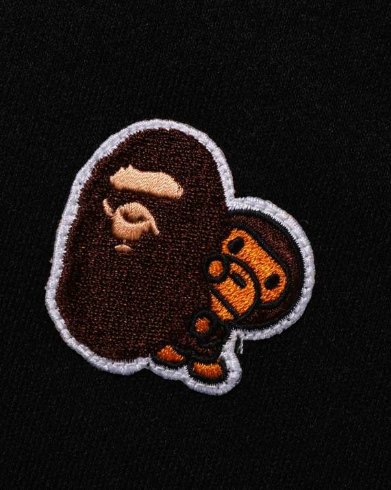 A Bathing Ape børn head  milo t-shirt med et punkts høj halsudskæring HH6J1492 sort