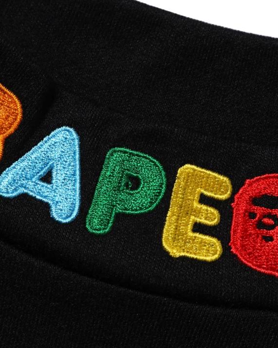 A Bathing Ape børn head  milo t-shirt med et punkts høj halsudskæring HH6J1492 sort