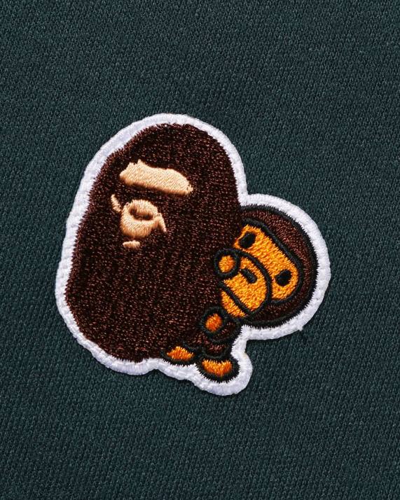 A Bathing Ape børn head  milo t-shirt med et punkts høj halsudskæring HH6J1493 dyb jungle