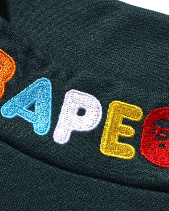 A Bathing Ape børn head  milo t-shirt med et punkts høj halsudskæring HH6J1493 dyb jungle