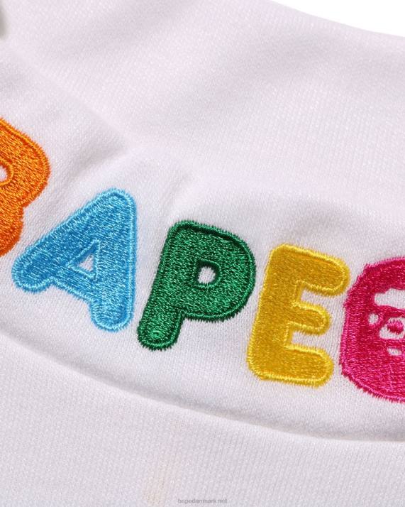 A Bathing Ape børn head  milo t-shirt med et punkts høj halsudskæring HH6J1494 hvid