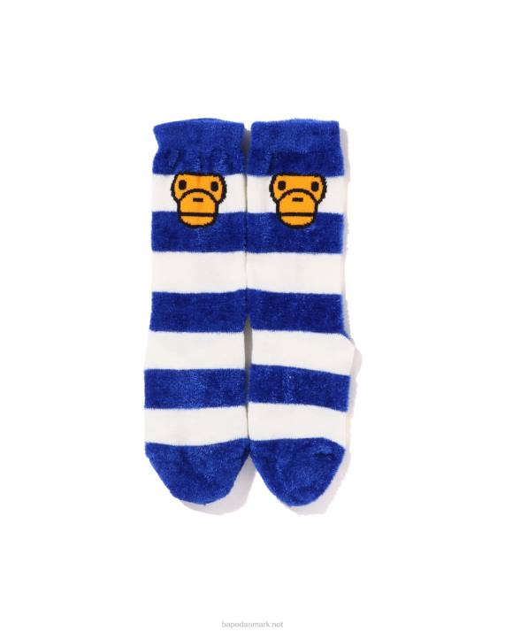 A Bathing Ape børn hoop baby milo face sokker HH6J1501 blå