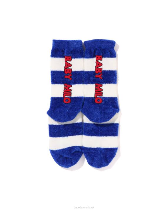 A Bathing Ape børn hoop baby milo face sokker HH6J1501 blå