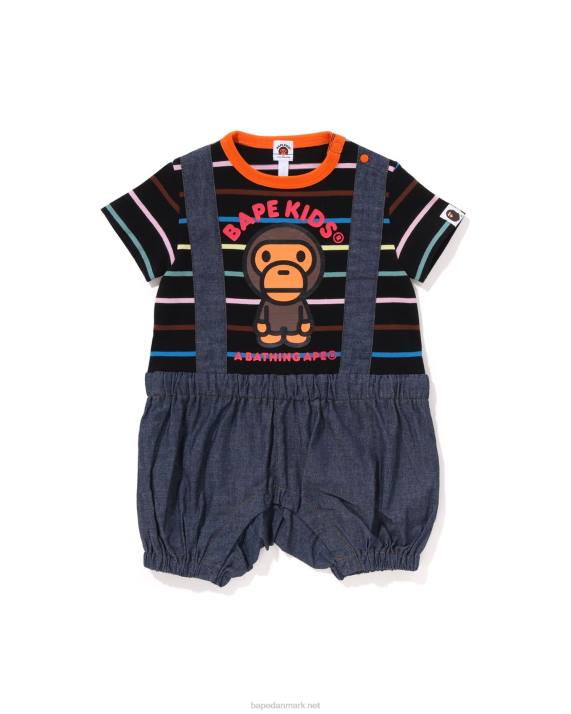 A Bathing Ape børn hoop baby milo seler bukser lagdelte bukser HH6J1449 sort