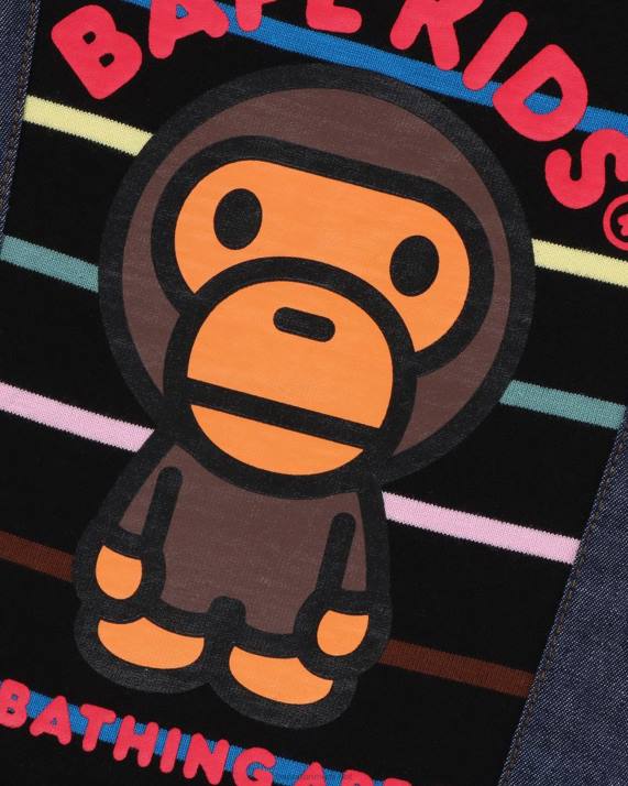 A Bathing Ape børn hoop baby milo seler bukser lagdelte bukser HH6J1449 sort