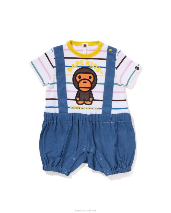 A Bathing Ape børn hoop baby milo seler bukser lagdelte bukser HH6J1450 hvid