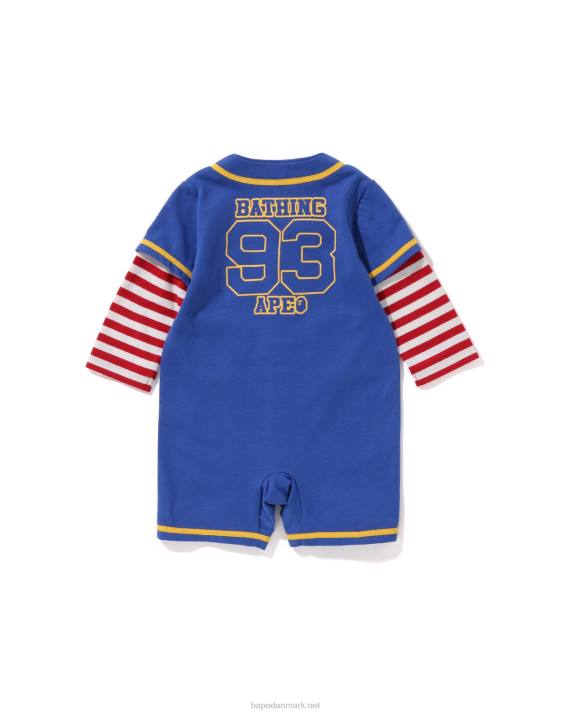 A Bathing Ape børn hoop baseball skjorte lagdelte bukser HH6J1568 blå