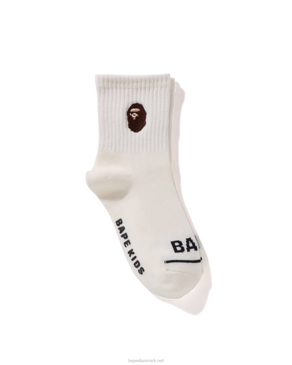 A Bathing Ape børn hoved rib sokker HH6J1681 hvid