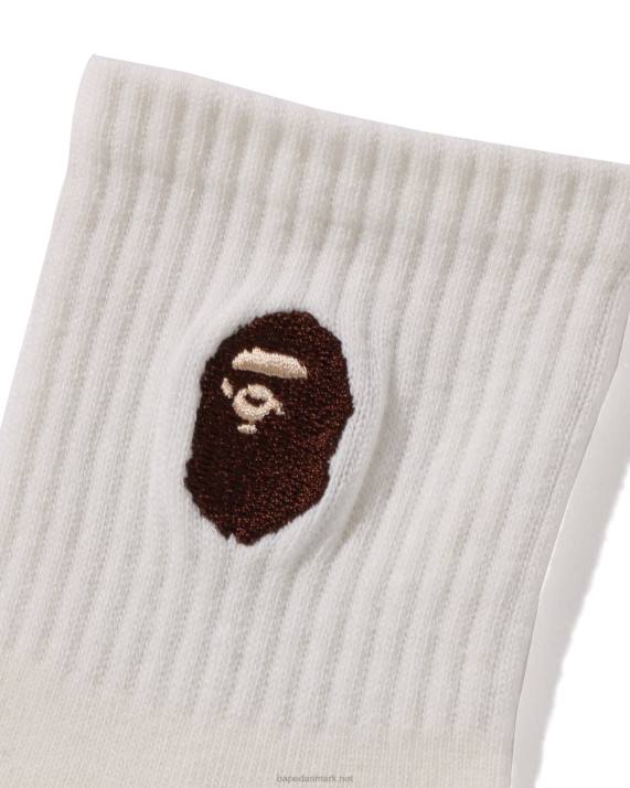 A Bathing Ape børn hoved rib sokker HH6J1681 hvid