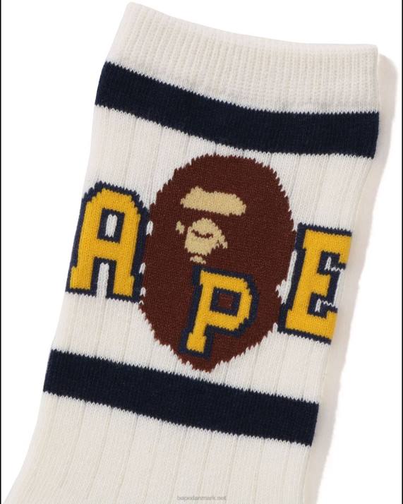 A Bathing Ape børn hovedlinje rib sokker HH6J1441 hvid