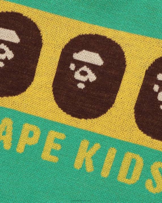 A Bathing Ape børn hovedstrik HH6J1526 lysegrøn