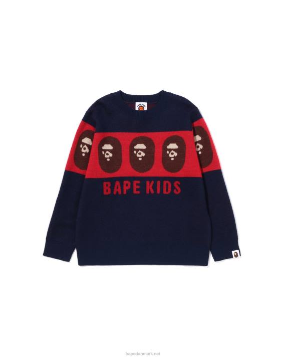 A Bathing Ape børn hovedstrik HH6J1527 Marine blå