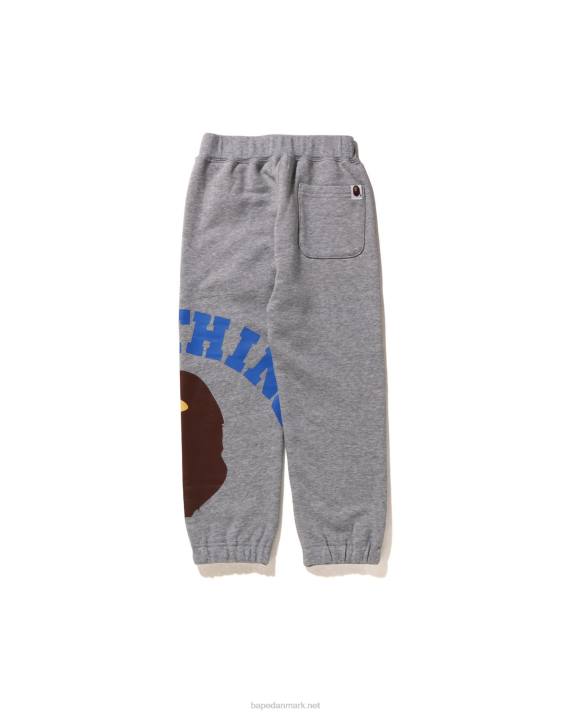A Bathing Ape børn kæmpe college sweat pants HH6J1537 grå
