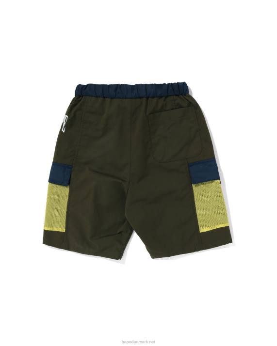 A Bathing Ape børn mesh lommeshorts HH6J1311 dyb jungle