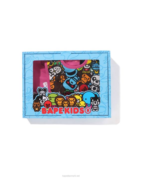 A Bathing Ape børn milo all safari gavesæt HH6J1392 lyserød