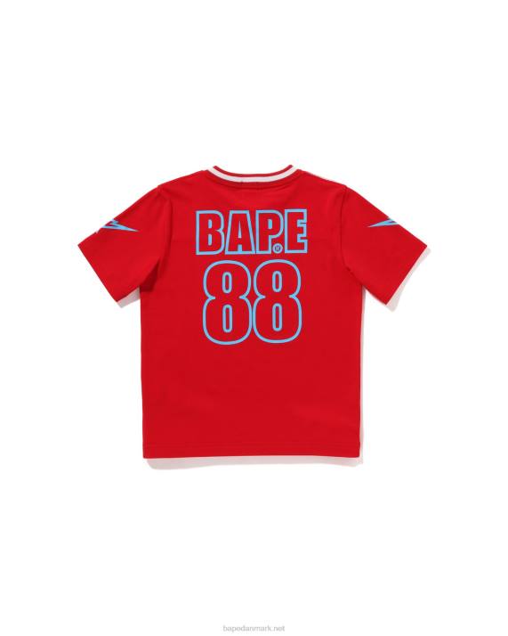 A Bathing Ape børn moonface fodboldtrøje HH6J1575 knaldrød