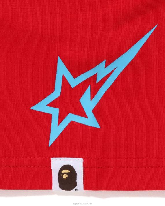 A Bathing Ape børn moonface fodboldtrøje HH6J1575 knaldrød
