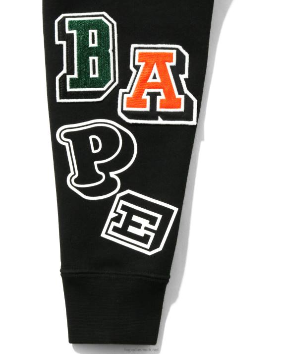 A Bathing Ape børn multi font pullover hættetrøje HH6J1673 sort