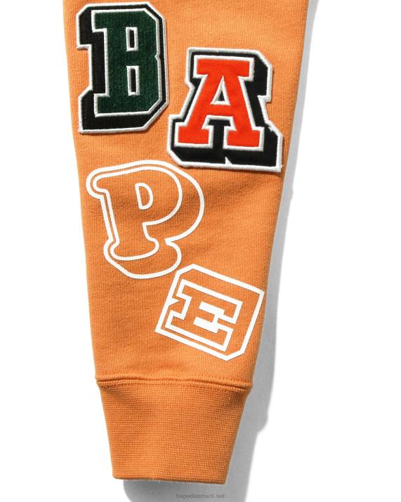 A Bathing Ape børn multi font pullover hættetrøje HH6J1675 orange